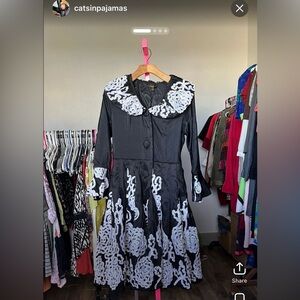 NWT Jerry Floral Embroidered pea coat